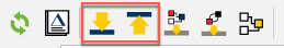 SimDiff toolbar buttons for the next difference and the previous difference